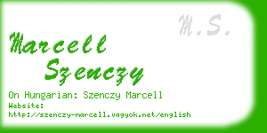 marcell szenczy business card